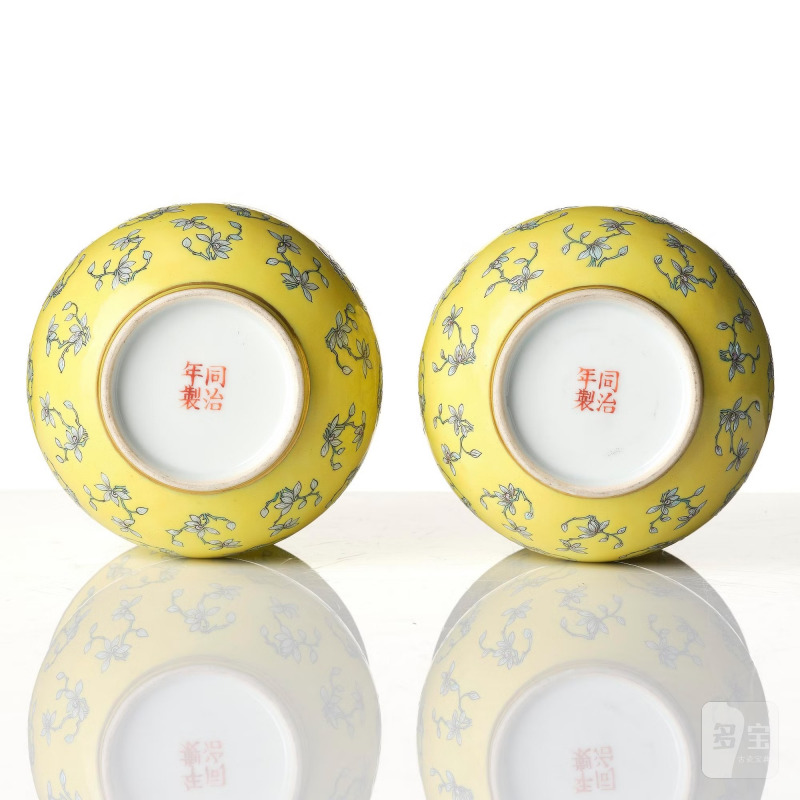 Two enamelled yellow-ground vessels, - 图7